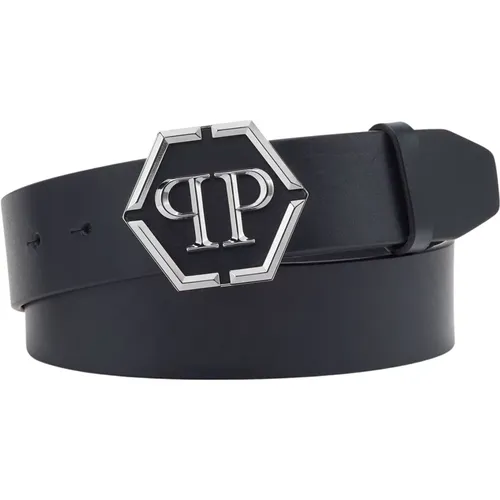 Leather Belt with Unique Design , male, Sizes: 100 CM - Philipp Plein - Modalova