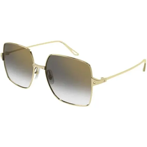 Gold Grey Sunglasses Ct0297S , unisex, Sizes: 57 MM - Cartier - Modalova