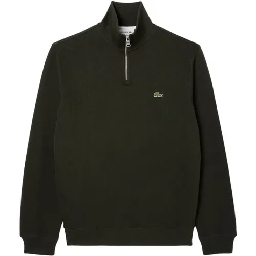 Grüner Pullover Chevron Design , Herren, Größe: 2XL - Lacoste - Modalova