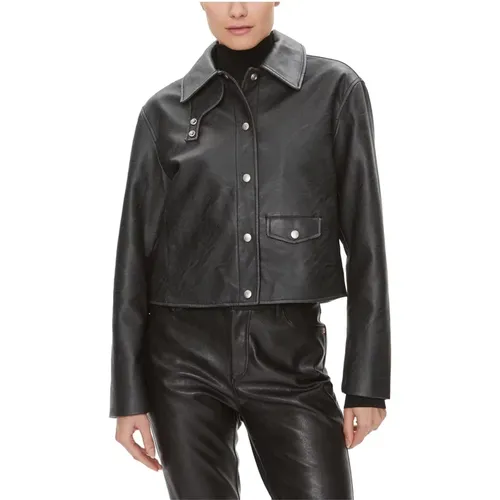 Womens Faux Leather Jacket , female, Sizes: S, L, XS, M - Calvin Klein Jeans - Modalova