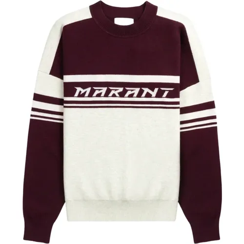 Bordeaux Logo Sweaters , male, Sizes: L, XL, M, S - Isabel marant - Modalova