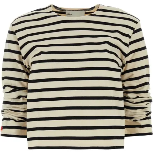 Bedrucktes Baumwoll-T-Shirt , Damen, Größe: M - TORY BURCH - Modalova