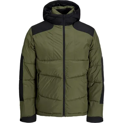 Otis Puffer Kapuzen Übergangsjacke , Herren, Größe: L - jack & jones - Modalova