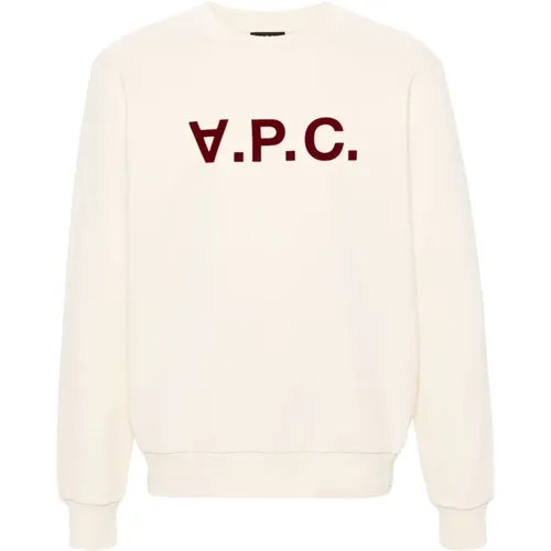 Flocked Logo Sweatshirt , Damen, Größe: S - A.P.C. - Modalova