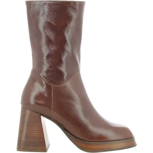 Elegante Stiefeletten in Espresso , Damen, Größe: 37 EU - ANGEL ALARCON - Modalova