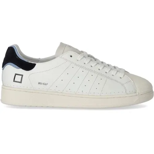 Base Calf Blue Sneaker , male, Sizes: 6 UK, 7 UK, 8 UK, 9 UK, 10 UK - D.a.t.e. - Modalova