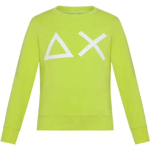 Kinder Lime Pullover mit Logo-Druck - Sun68 - Modalova