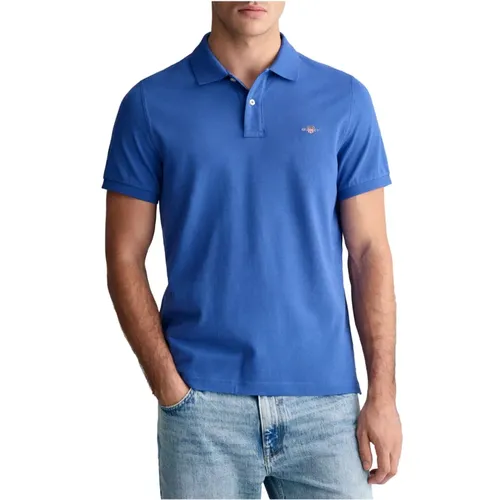 Shield Pique Polo Shirt , male, Sizes: S, 3XL, XL, 2XL, 5XL, 4XL - Gant - Modalova
