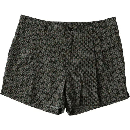 Gemusterte Strandkleidung Badeshorts mit Taschen , Herren, Größe: M - Dolce & Gabbana - Modalova