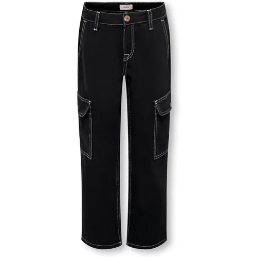 Schwarze Jeans mit weißen Nähten und Taschendetails - Only - Modalova