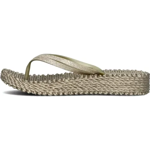 Goldene Glitzer Plateau Sandalen Cheerful13 , Damen, Größe: 42 EU - Ilse Jacobsen Hornbæk - Modalova