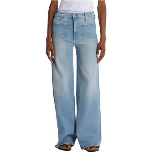 Denim Trousers with Pockets , female, Sizes: W29, W30, W26, W28, W25 - Mother - Modalova