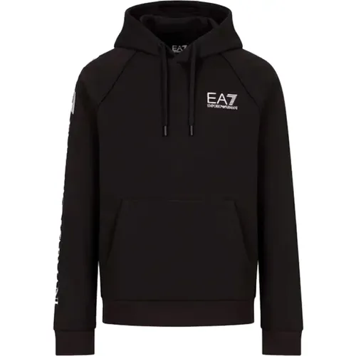 EA7 Sweater with Hood and Front Pocket , male, Sizes: XL, S, M - Emporio Armani EA7 - Modalova