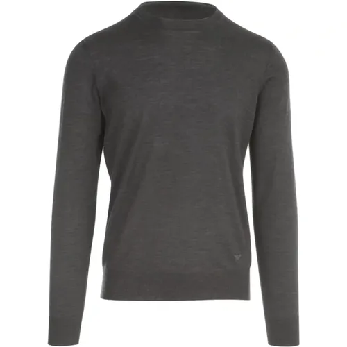 Black Wool Sweater , male, Sizes: 3XL - Emporio Armani - Modalova