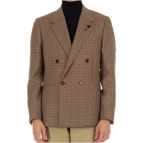 Double-Breasted Patch Pocket Jacket , male, Sizes: M, L - Lardini - Modalova