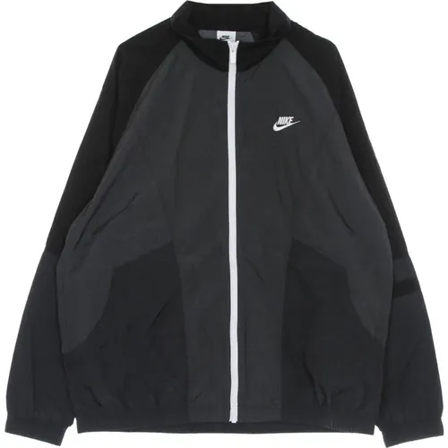 Trendige Trainingsjacke Anthrazit/Schwarz/Weiß , Herren, Größe: S - Nike - Modalova