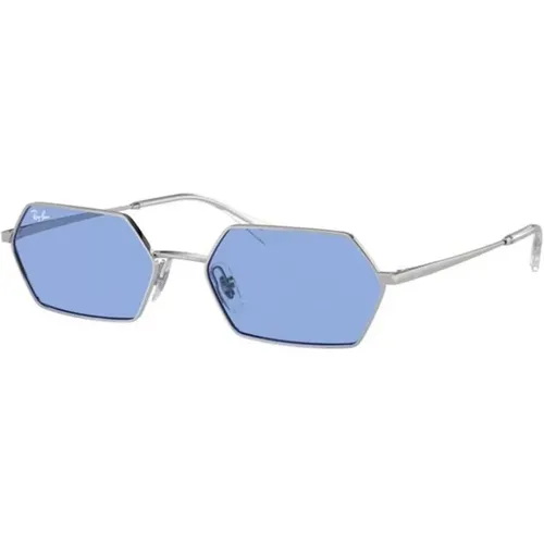 Silber Blaue Aviator Sonnenbrille,RB3728 Blau Silber Sonnenbrille - Ray-Ban - Modalova