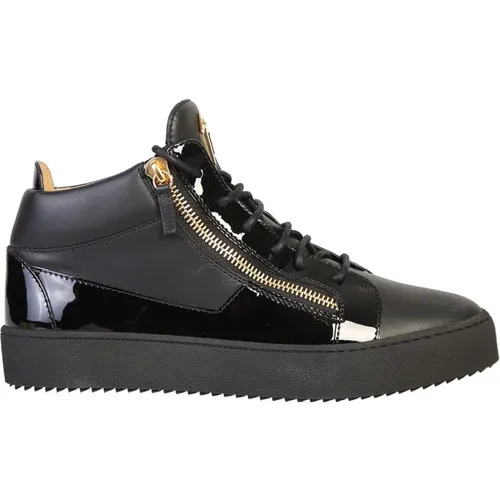 Leather Lace-Up Sneakers , male, Sizes: 6 UK, 7 UK, 7 1/2 UK, 10 UK, 9 UK, 8 UK, 8 1/2 UK - giuseppe zanotti - Modalova