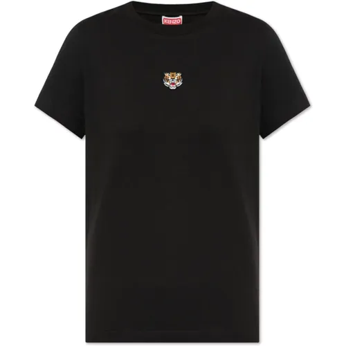 T-Shirt mit Logo , Damen, Größe: L - Kenzo - Modalova