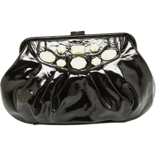 Pre-owned Leather clutches , female, Sizes: ONE SIZE - Moschino Pre-Owned - Modalova