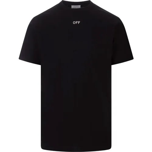 Schwarzes T-Shirt mit Weißem Logo , Herren, Größe: S - Off White - Modalova