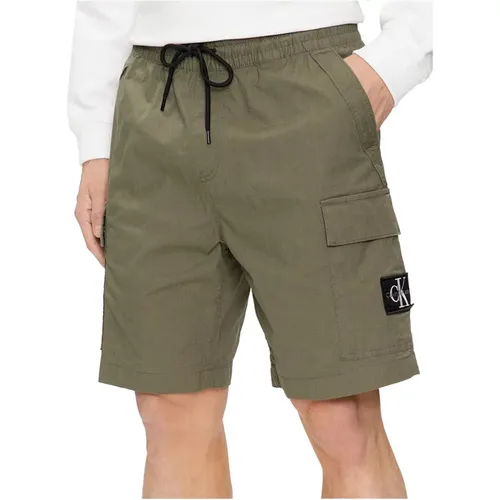 Grüne Shorts Bermuda Elegant Vielseitig , Herren, Größe: M - Calvin Klein - Modalova