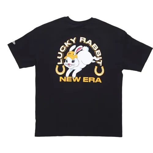 Grafik Logo Tee Schwarz/Weiß , Herren, Größe: M - new era - Modalova