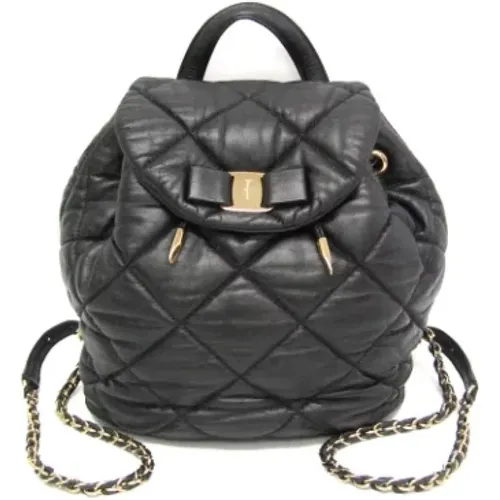 Pre-owned Leather backpacks , female, Sizes: ONE SIZE - Salvatore Ferragamo Pre-owned - Modalova