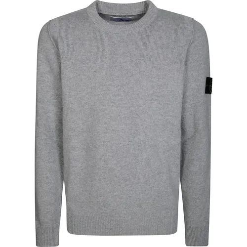 Lambswool Crew Neck Sweater , Herren, Größe: M - Stone Island - Modalova