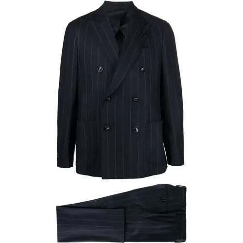 Striped Wool/Cashmere Suit , male, Sizes: XL, M - Lardini - Modalova