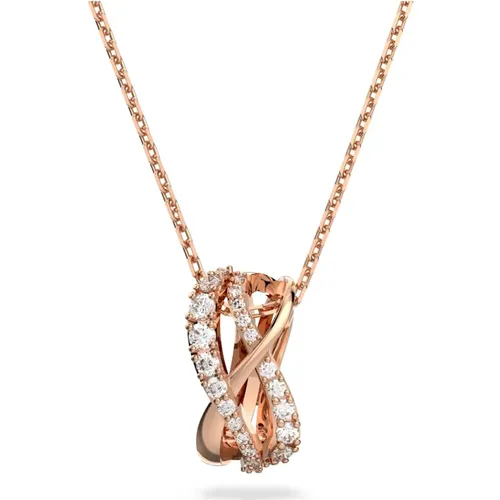 Twist Collar Pendant, Rose Gold Tone , female, Sizes: ONE SIZE - Swarovski - Modalova