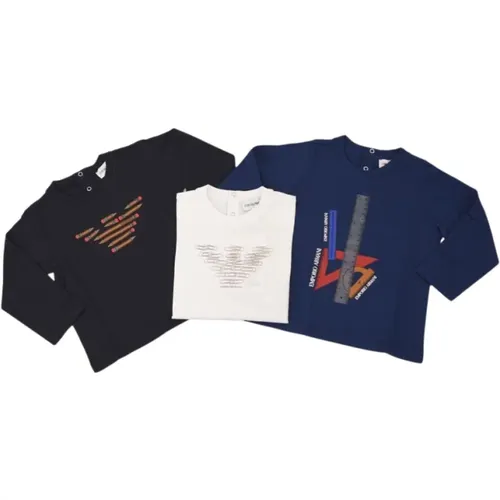 T-Shirt-Set Long Sleeve mit Logodruck - Armani - Modalova