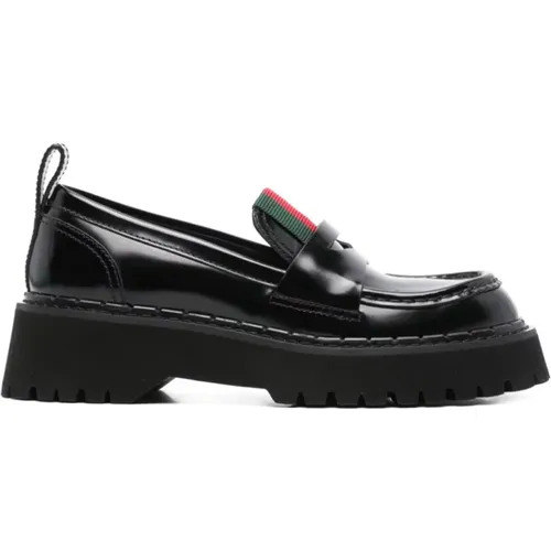 Flat Slip-On Shoes , female, Sizes: 5 1/2 UK - Gucci - Modalova