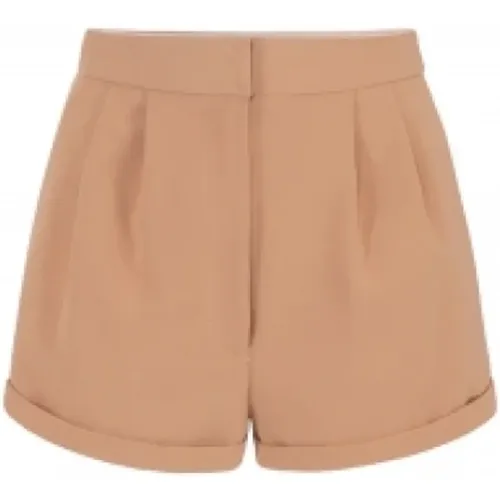 Rose Nude Leichte Crepe-Shorts , Damen, Größe: L - Elisabetta Franchi - Modalova