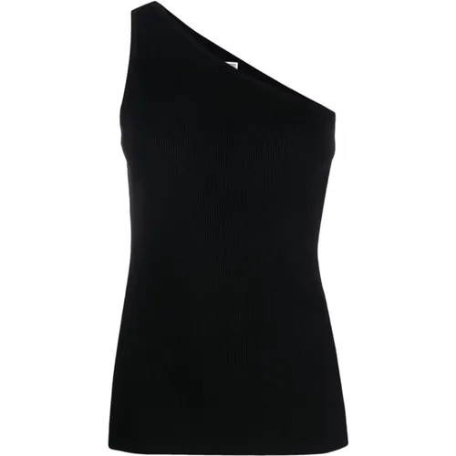 Geripptes One-Shoulder-Top , Damen, Größe: M - TotêMe - Modalova