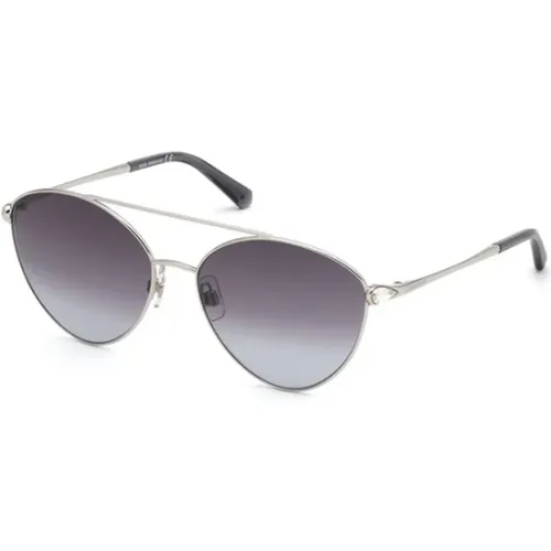 Silver Frame Stylish Sunglasses , unisex, Sizes: 58 MM - Swarovski - Modalova