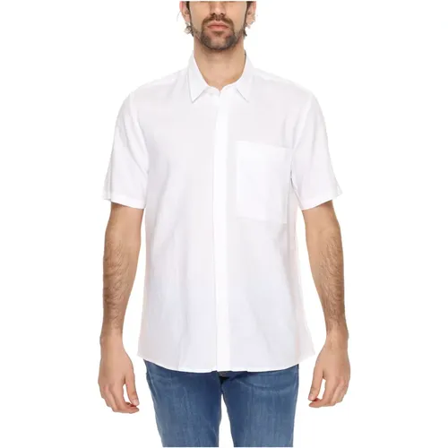 Short Sleeve Linen Blend Shirt , male, Sizes: XL, 3XL, XS, 2XL, M, S, L - Antony Morato - Modalova
