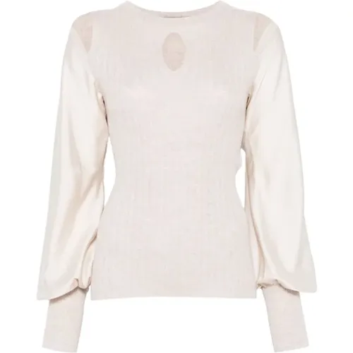 Wool Panelled Knit Top , female, Sizes: M - D.Exterior - Modalova