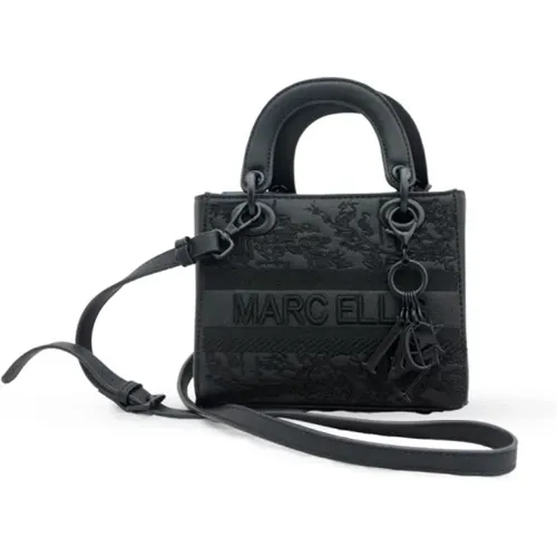 Schwarze Blumenbestickte Handtasche Missy Cornelly - Marc Ellis - Modalova