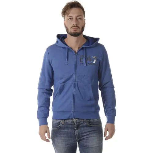 Kapuzenpullover , Herren, Größe: XL - Emporio Armani EA7 - Modalova