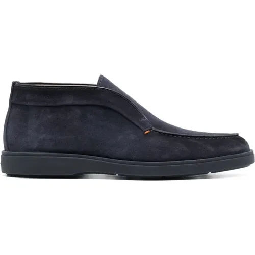 Suede Slip-On Sandals , male, Sizes: 5 1/2 UK, 8 UK, 10 UK, 11 UK, 7 1/2 UK, 10 1/2 UK, 9 UK, 7 UK, 6 1/2 UK, 8 1/2 UK, 6 UK, 9 1/2 UK - Santoni - Modalova