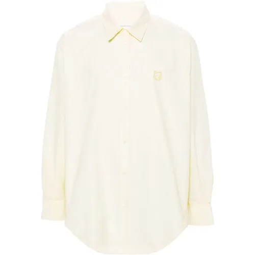 Twill Weave Shirt , male, Sizes: S, M - Maison Kitsuné - Modalova