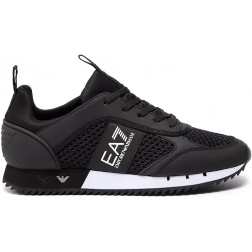 Schwarze und weiße Sneakers X8X027 Xk050 , Herren, Größe: 40 2/3 EU - Emporio Armani EA7 - Modalova