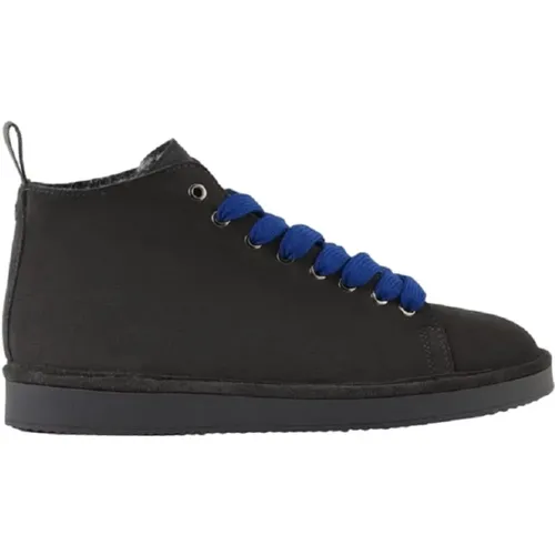 Blue Suede Sneakers with Orange Laces , male, Sizes: 6 UK, 10 UK, 8 UK, 7 UK, 11 UK, 9 UK - Panchic - Modalova