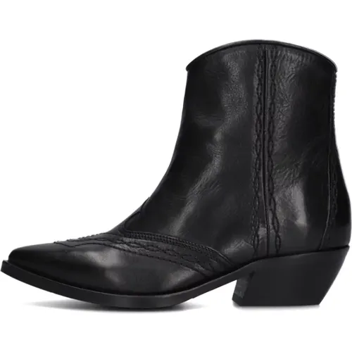 Sienna Carson Schwarze Leder Stiefeletten , Damen, Größe: 36 EU - Via Vai - Modalova