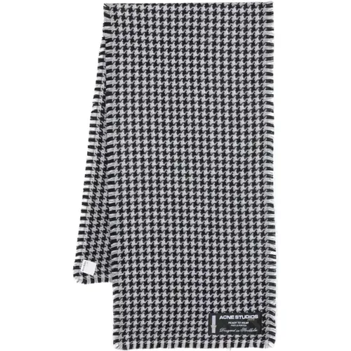 Wool Houndstooth Scarf , female, Sizes: ONE SIZE - Acne Studios - Modalova