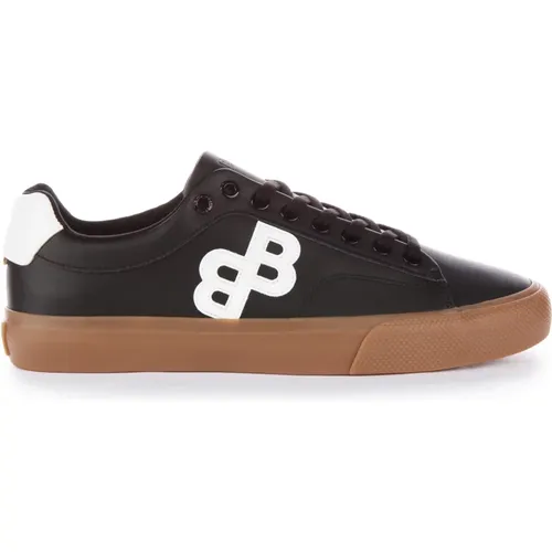 Sporty Trainers in Charcoal Leather , male, Sizes: 9 UK, 11 UK, 8 UK, 10 UK, 12 UK - Boss - Modalova