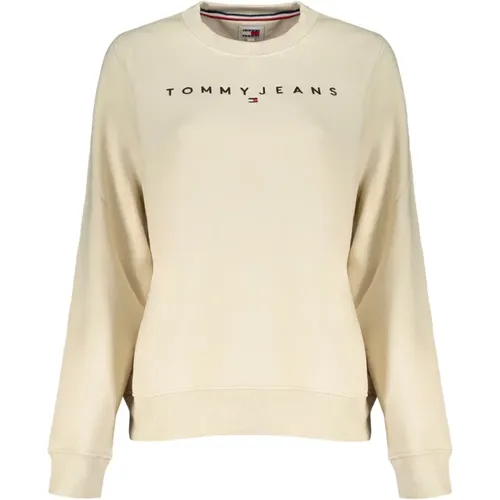 Beiger Langarm Bestickter Pullover - Tommy Hilfiger - Modalova