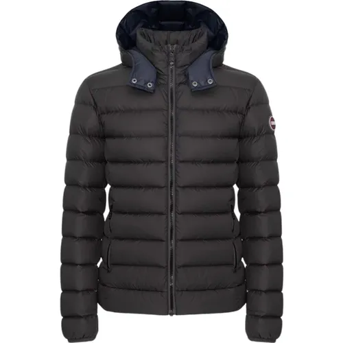 Graue Daunenjacke Halbglänzendes Gewebe , Herren, Größe: 4XL - Colmar - Modalova