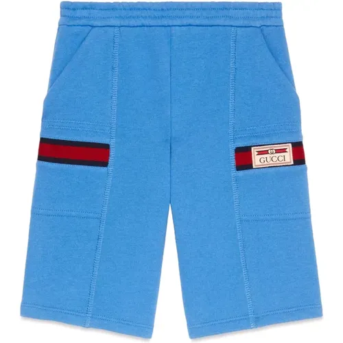 Blaue Baumwoll Kinder Shorts,Blaue Kinder Shorts - Gucci - Modalova